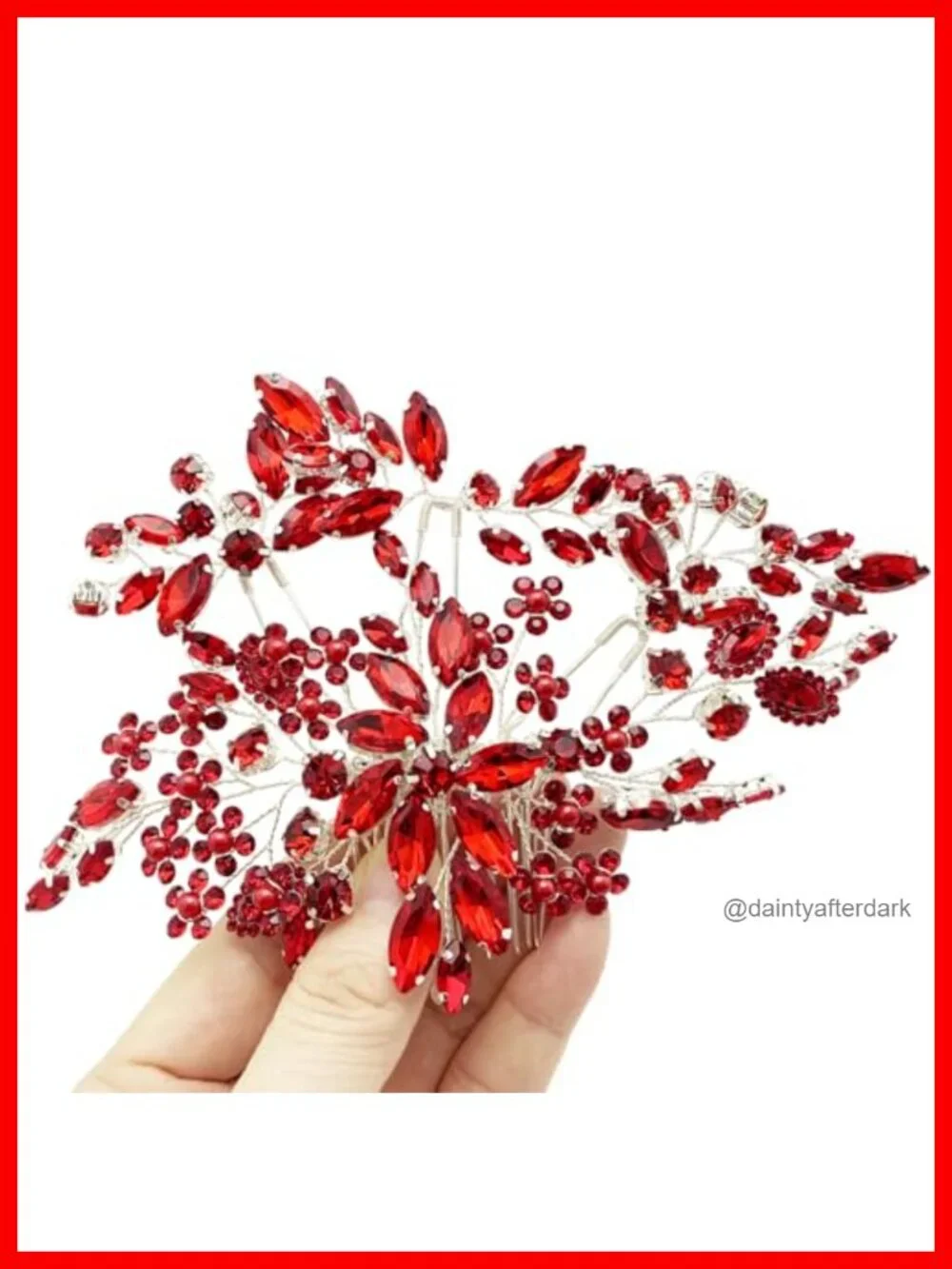 Crystal Wedding Hair Accessories 4pcs Bridal Rhinestone Flower Hair Side Combs